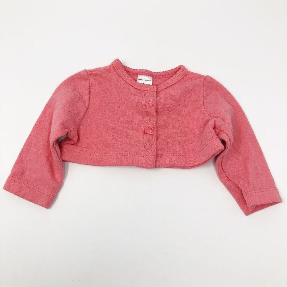 Carter's Baby Girl Button Down Pink Sweater 3M